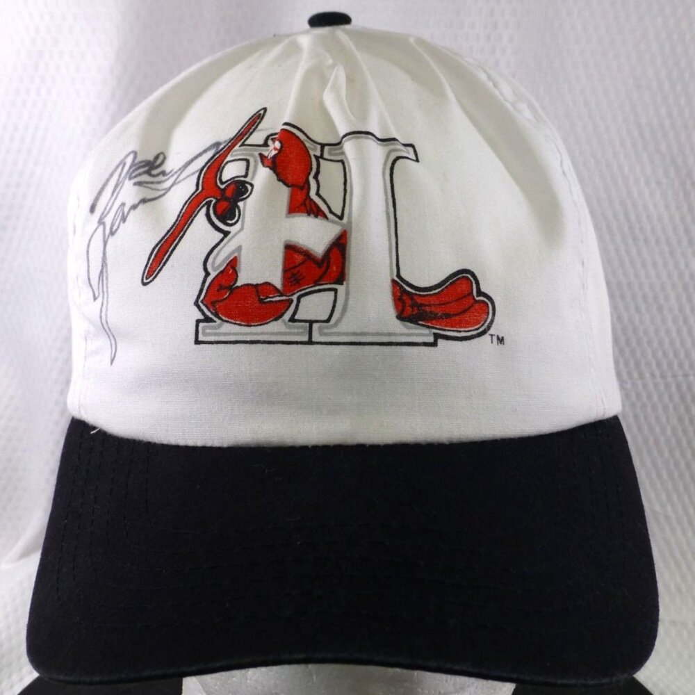 Hickory‎ Crawdads Minor League Lobster Logo Snapback Hat Signed